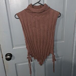 Sweater turtle neck tank top